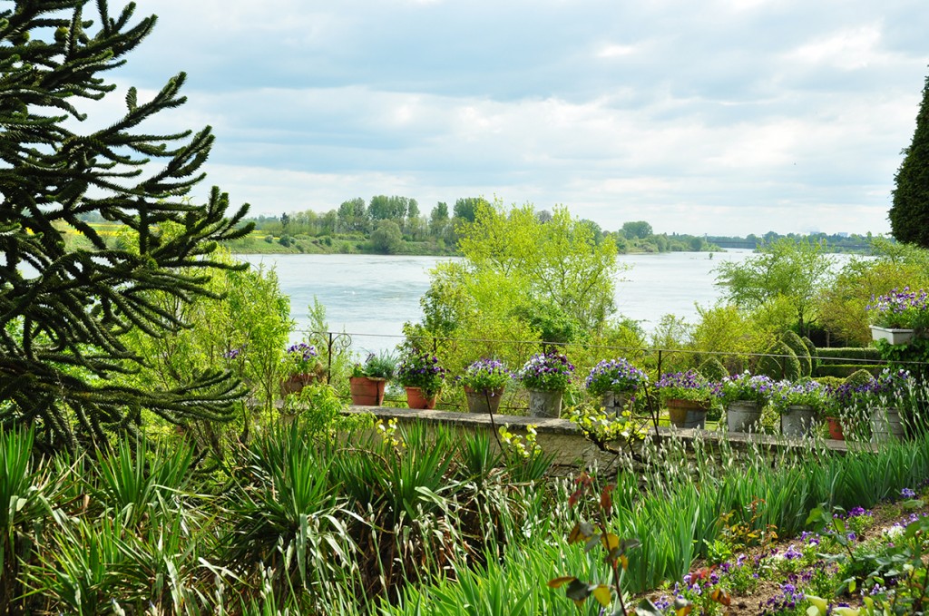 View of the Loire and the top of the greenhouse